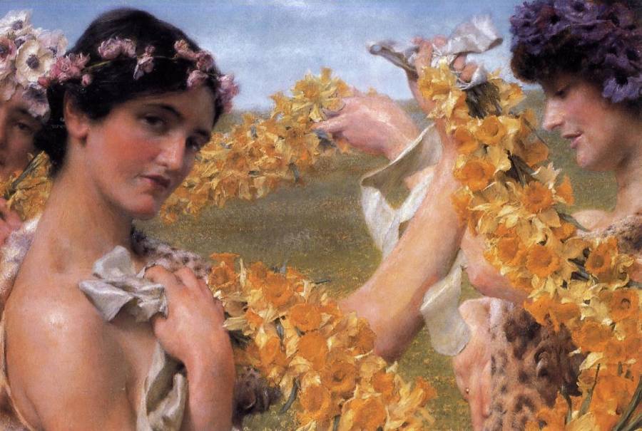 Alma-Tadema Lawrence - Quand les fleurs reviennent.jpg